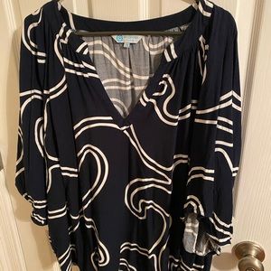 Navy blue blouse 2X